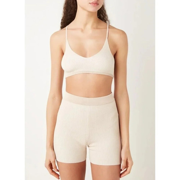 JACQUEMUS Le Bandeau Valensole in Beige Large New Womens Cropped Cami Tank Top - Picture 1 of 16